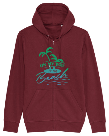On My Way To The Beach Burgundy