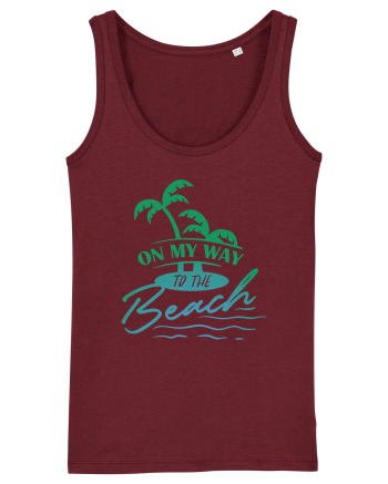 On My Way To The Beach Burgundy