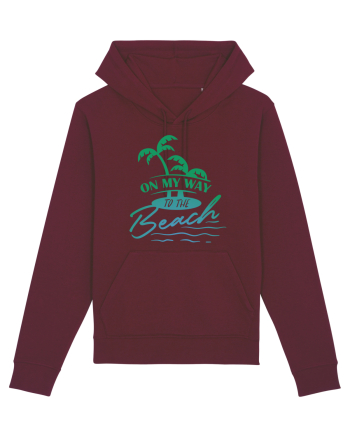On My Way To The Beach Burgundy