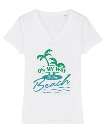On My Way To The Beach White