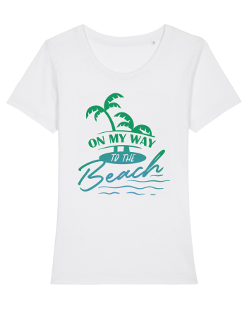 On My Way To The Beach White