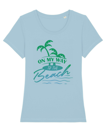 On My Way To The Beach Sky Blue
