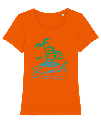 On My Way To The Beach Bright Orange