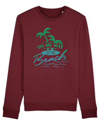 On My Way To The Beach Burgundy