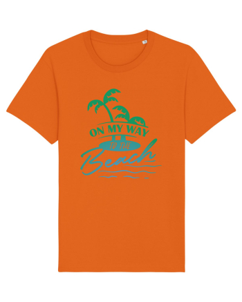 On My Way To The Beach Bright Orange