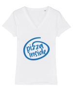 Pizza Inside Tricou mânecă scurtă guler V Damă Evoker