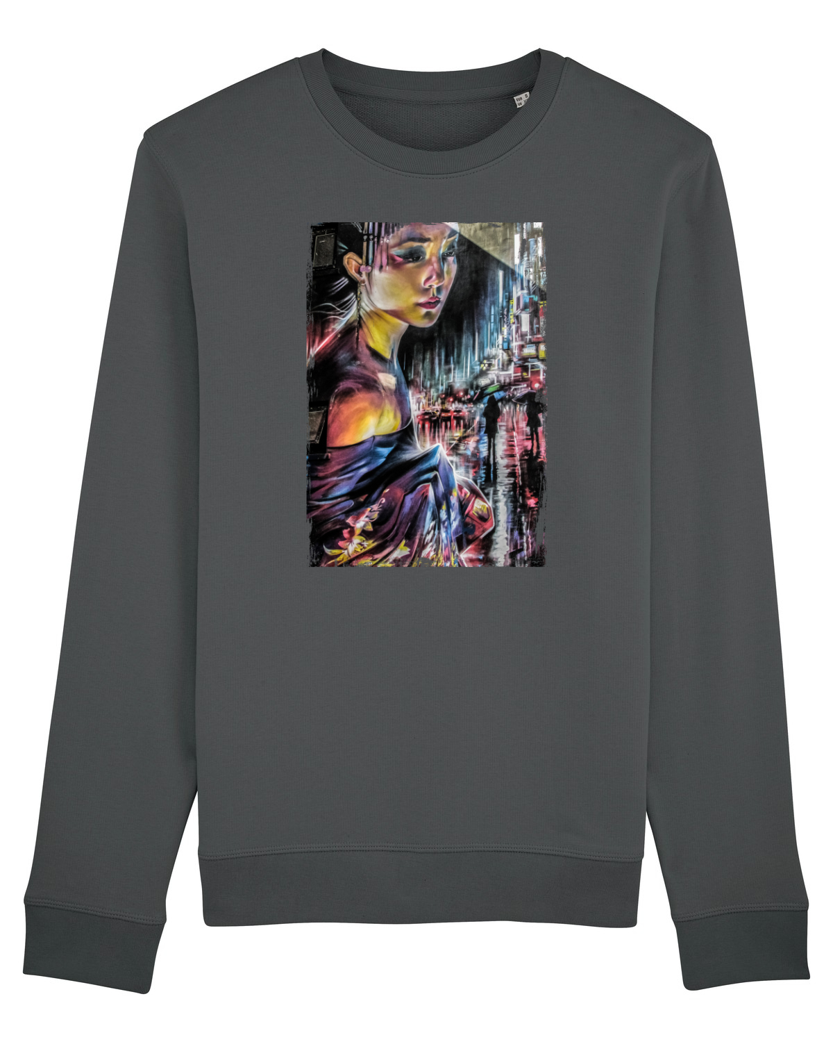 Bluză mânecă lungă Unisex Rise Anthracite