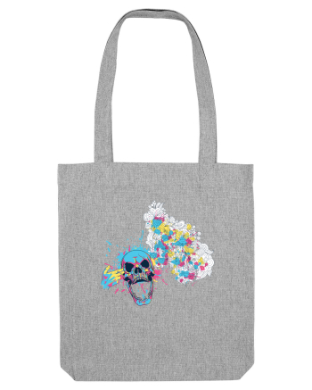 Watercolor Skull Heather Grey