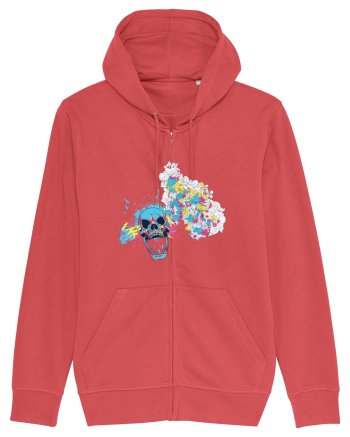 Watercolor Skull Carmine Red