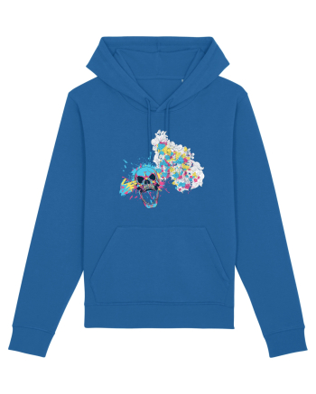 Watercolor Skull Royal Blue