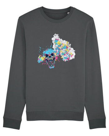Watercolor Skull Anthracite