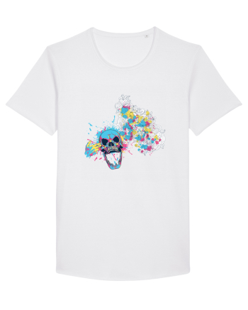 Watercolor Skull White