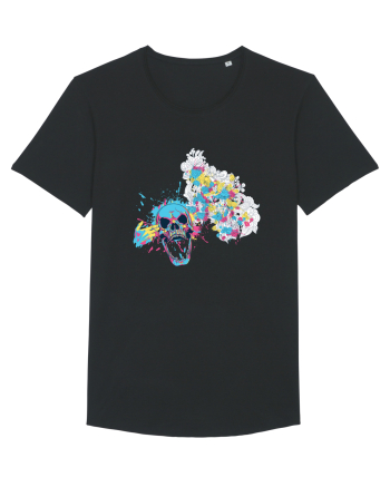 Watercolor Skull Black