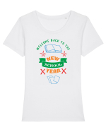 Welcome back to The New School Year Tricou mânecă scurtă guler larg fitted Damă Expresser