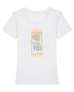 When You Fall I Will Be There To Catch You Tricou mânecă scurtă guler larg fitted Damă Expresser