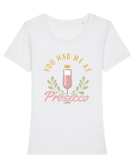 You Had Me At Prosecco Tricou mânecă scurtă guler larg fitted Damă Expresser