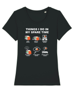 BOOKS Tricou mânecă scurtă guler larg fitted Damă Expresser