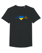 <3 Ucraina Tricou mânecă scurtă guler larg Bărbat Skater