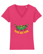 Peas Not War Tricou mânecă scurtă guler V Damă Evoker