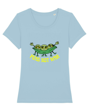 Peas Not War Sky Blue