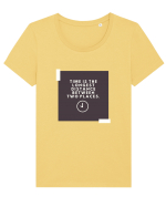 Time is the shortest distance  Tricou mânecă scurtă guler larg fitted Damă Expresser