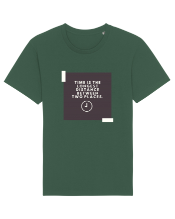 Time is the shortest distance  Bottle Green
