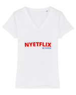 Nyetflix Tricou mânecă scurtă guler V Damă Evoker