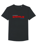Nyetflix Tricou mânecă scurtă guler larg Bărbat Skater
