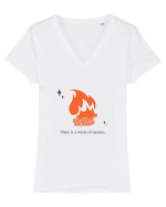 Time is a waste of money Tricou mânecă scurtă guler V Damă Evoker