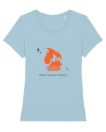 Time is a waste of money Tricou mânecă scurtă guler larg fitted Damă Expresser