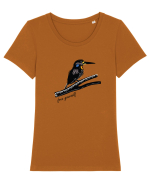 Bird Tricou mânecă scurtă guler larg fitted Damă Expresser