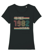 Vintage ST 1982  finest classic brand Tricou mânecă scurtă guler larg fitted Damă Expresser