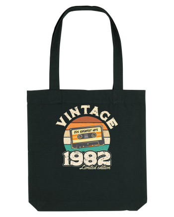 Vintage 1982 retro sunset casette Black