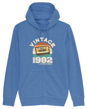 Vintage 1982 retro sunset casette Bright Blue