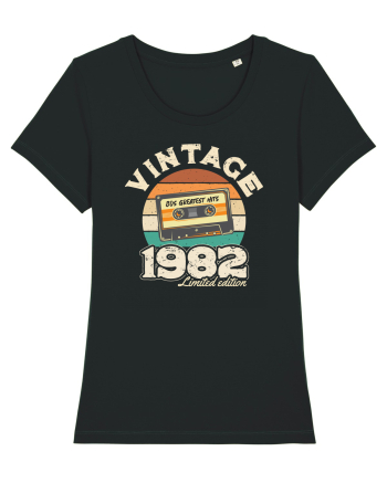 Vintage 1982 retro sunset casette Black