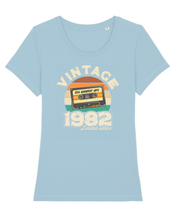 Vintage 1982 retro sunset casette Sky Blue