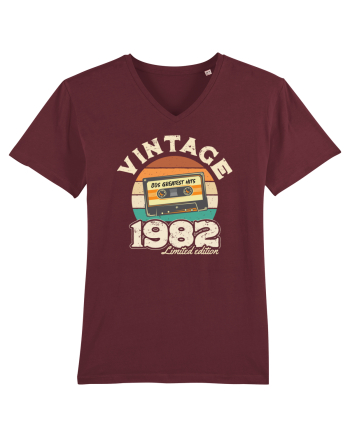 Vintage 1982 retro sunset casette Burgundy