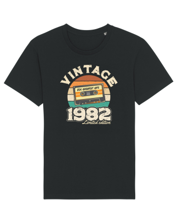 Vintage 1982 retro sunset casette Black