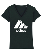 Adios Tricou mânecă scurtă guler V Damă Evoker