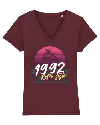 Synthwave  1992 retro style Burgundy
