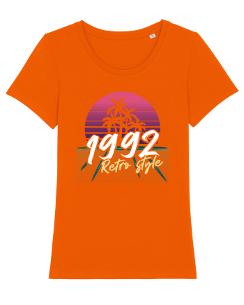 Synthwave  1992 retro style Bright Orange