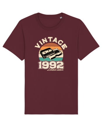 Vintage 1992 retro sunset videotape Burgundy