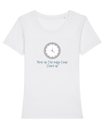 Now is the only time there is Tricou mânecă scurtă guler larg fitted Damă Expresser
