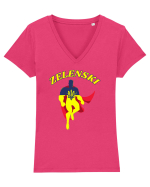 Captain Ukraine  Tricou mânecă scurtă guler V Damă Evoker