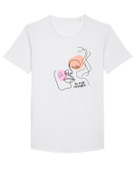Be Real Not Perfect Tricou mânecă scurtă guler larg Bărbat Skater