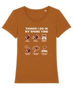 FOOTBALL Tricou mânecă scurtă guler larg fitted Damă Expresser