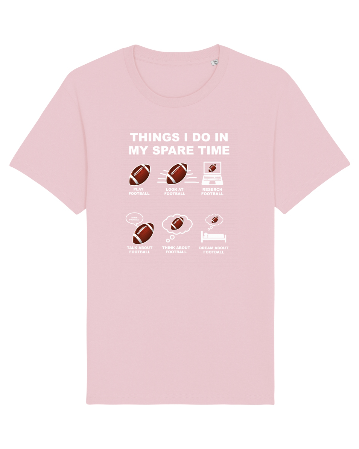 Tricou mânecă scurtă Unisex Rocker Cotton Pink
