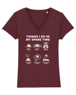 COFFEE Tricou mânecă scurtă guler V Damă Evoker