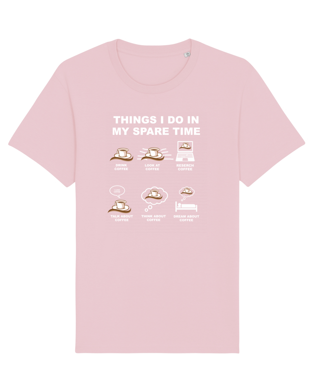 Tricou mânecă scurtă Unisex Rocker Cotton Pink