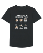 COFFEE Tricou mânecă scurtă guler larg Bărbat Skater